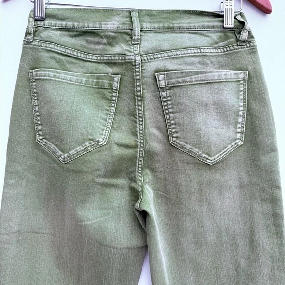 Nicole Miller Artelier Green Flare Jeans Size 27 - Picture 7 of 11